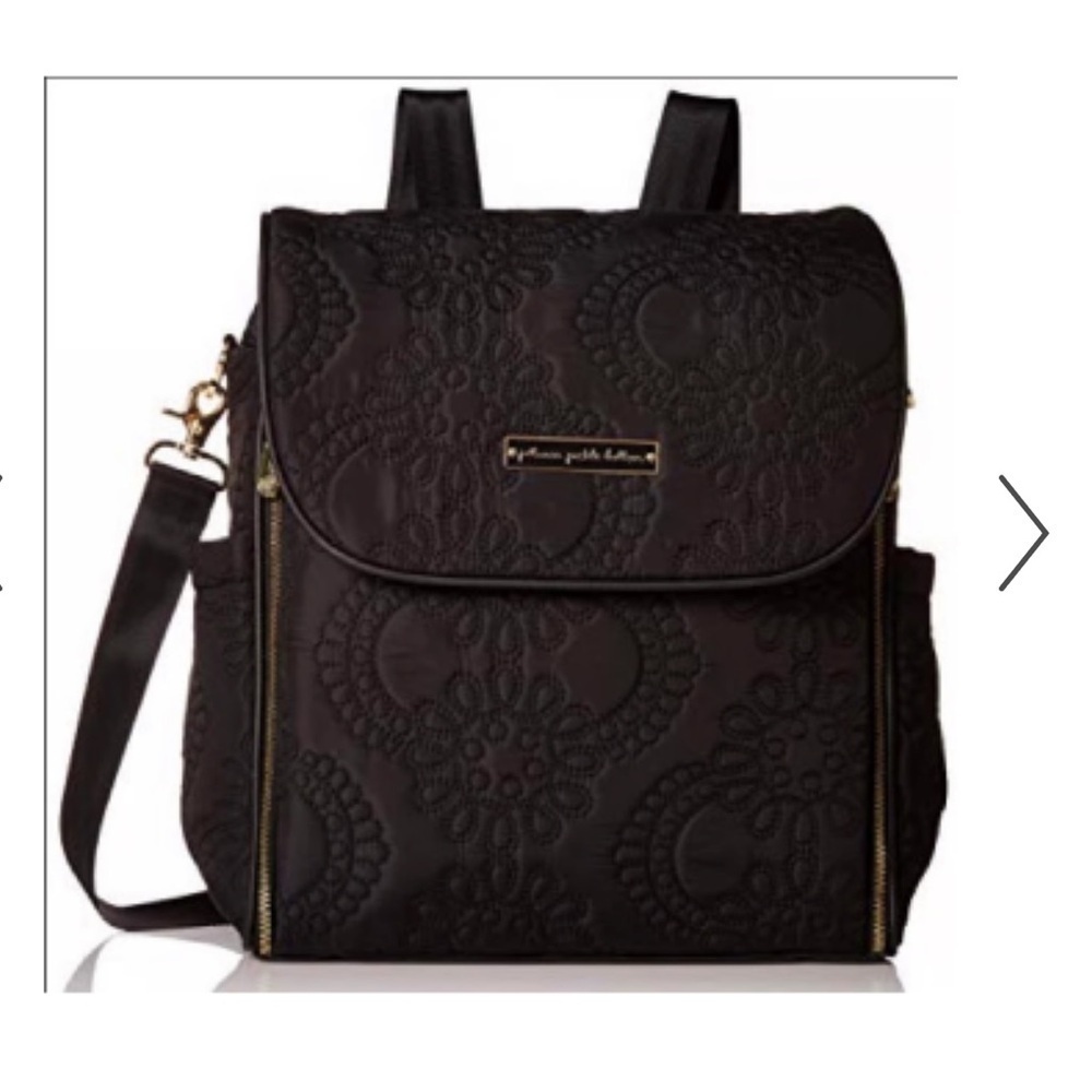 Petunia pickle bottom black quilted diaper bag